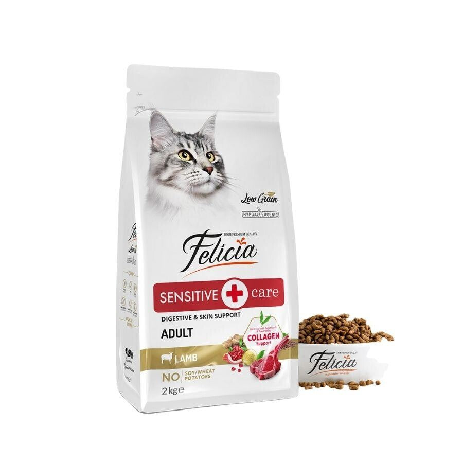 Felicia Kuzu Etli Az Tahıllı Hypoallergenic Yetişkin Kedi Maması 2 KG | SRC: Barcode: 8681299606665